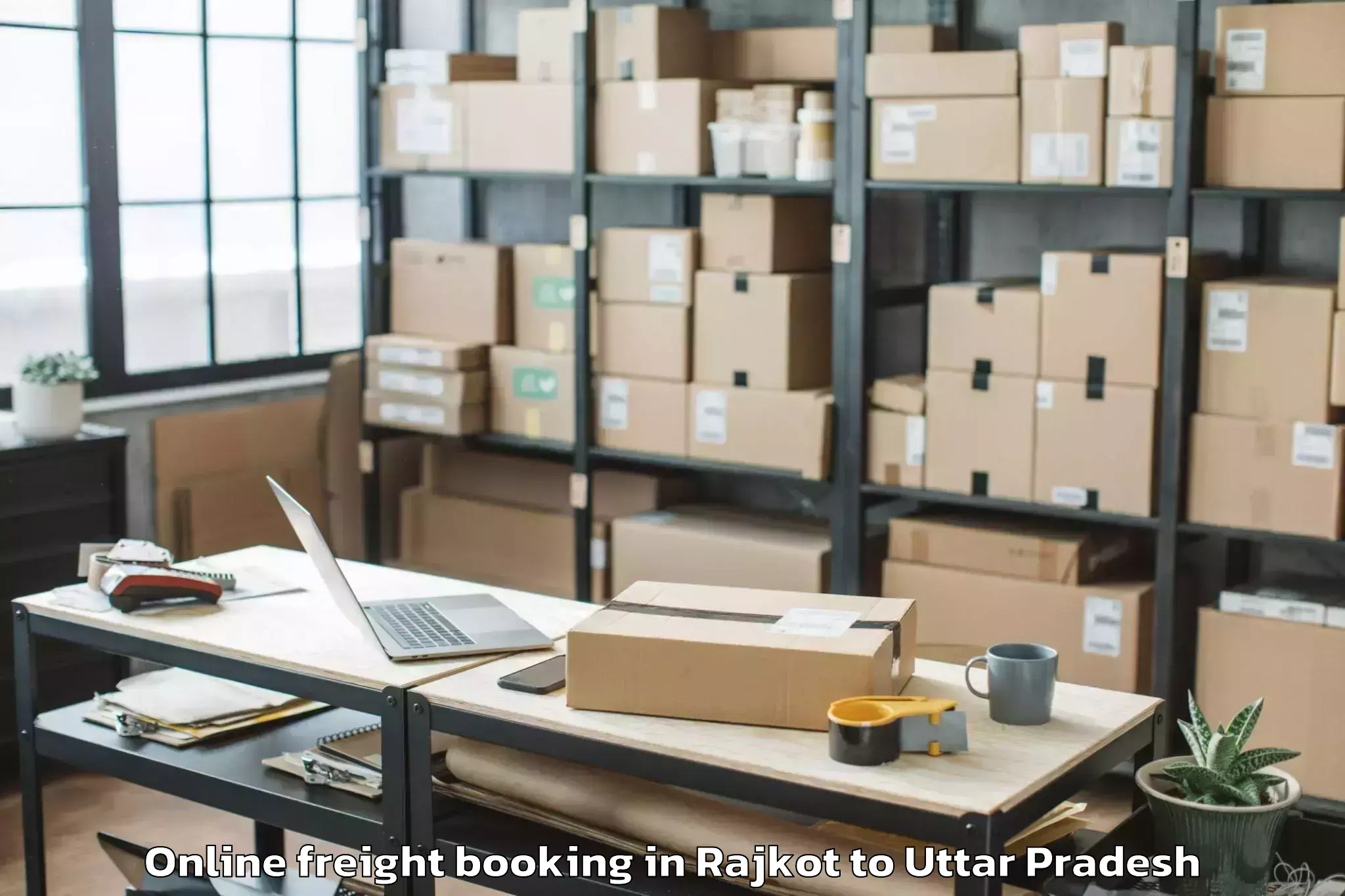 Efficient Rajkot to Manikpur Online Freight Booking